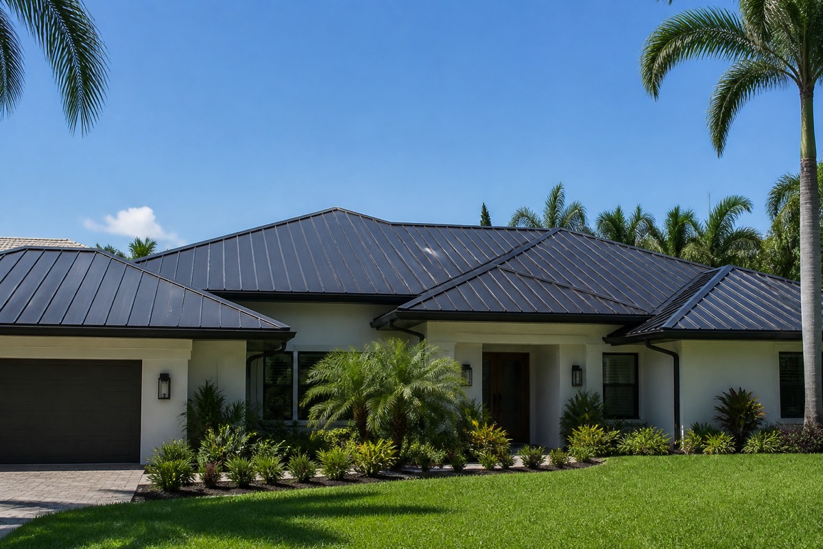 Metal roof in the heat in Largo